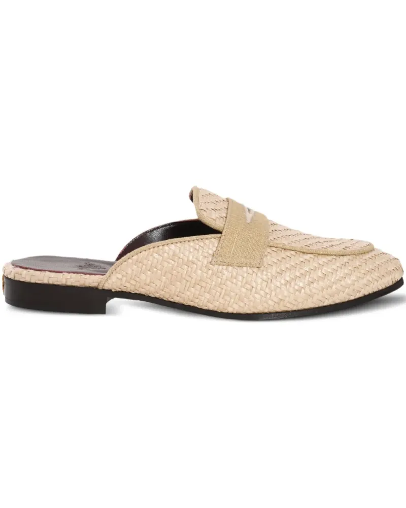 Bougeotte Mules aus Raffiabast - Nude Nude
