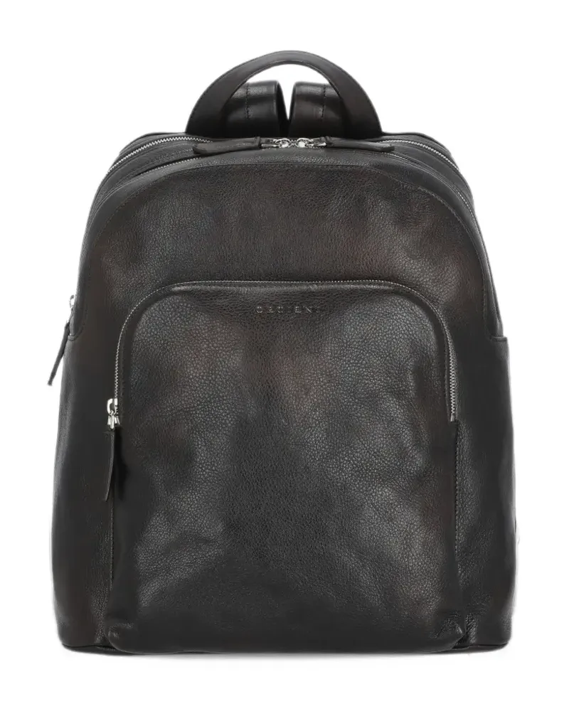 Orciani Work Lagoon grained leather backpack - Braun Braun