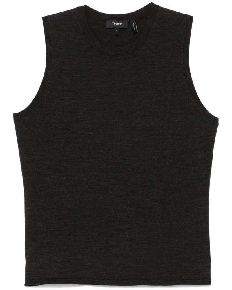 Theory Top aus Merinowolle - Grau Grau