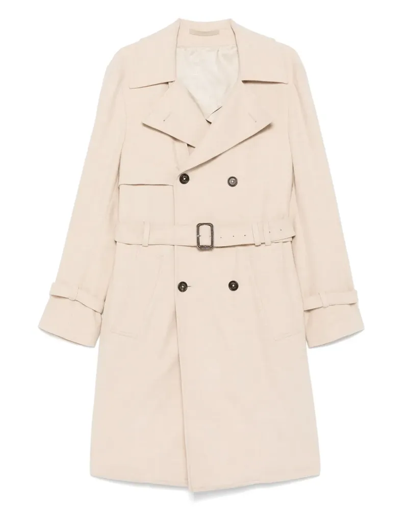 Eleventy Doppelreihiger Mantel mit Gürtel - Nude Nude