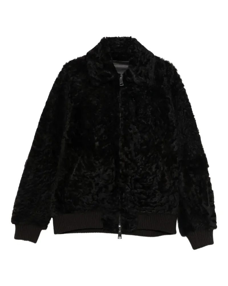 P.A.R.O.S.H. P.A.R.O H. Bomberjacke mit Lammfell-Print - Braun Braun