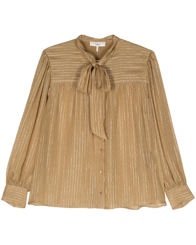 Chloé Bluse aus Lurex-Seide - Grün Grün