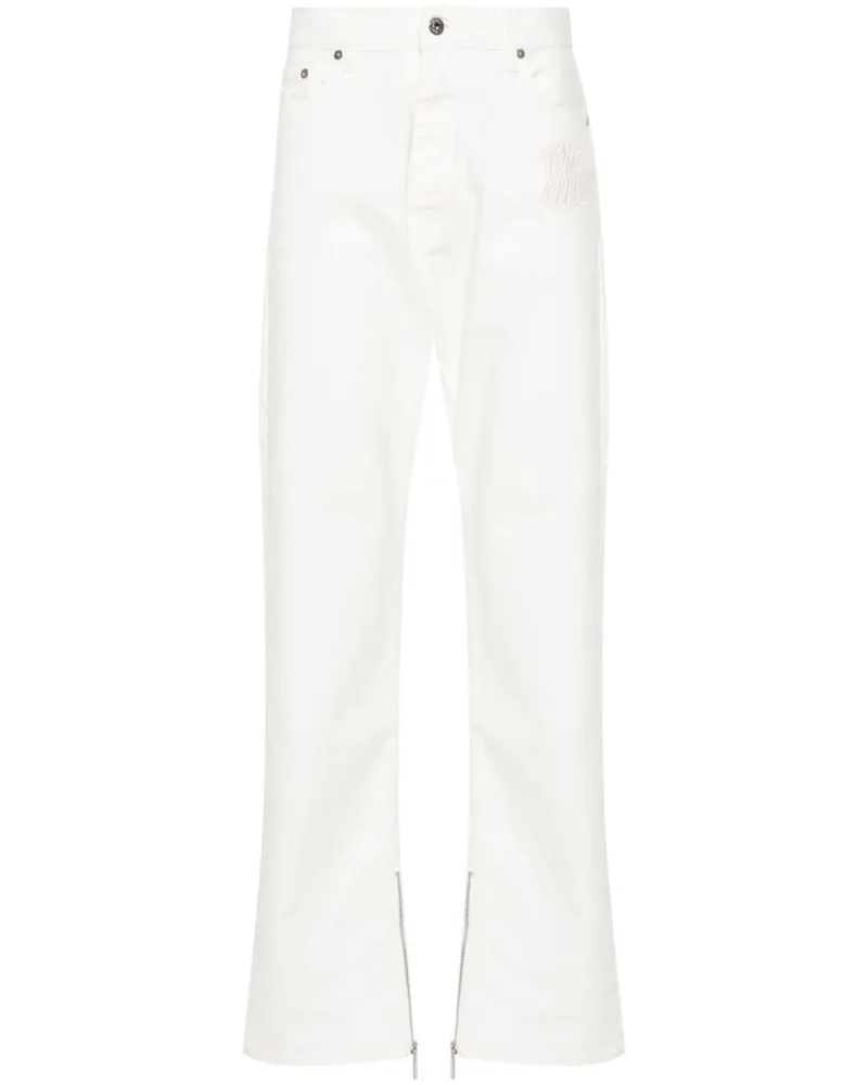 OFF-WHITE Straight-Leg-Jeans im 90s-Style Weiß