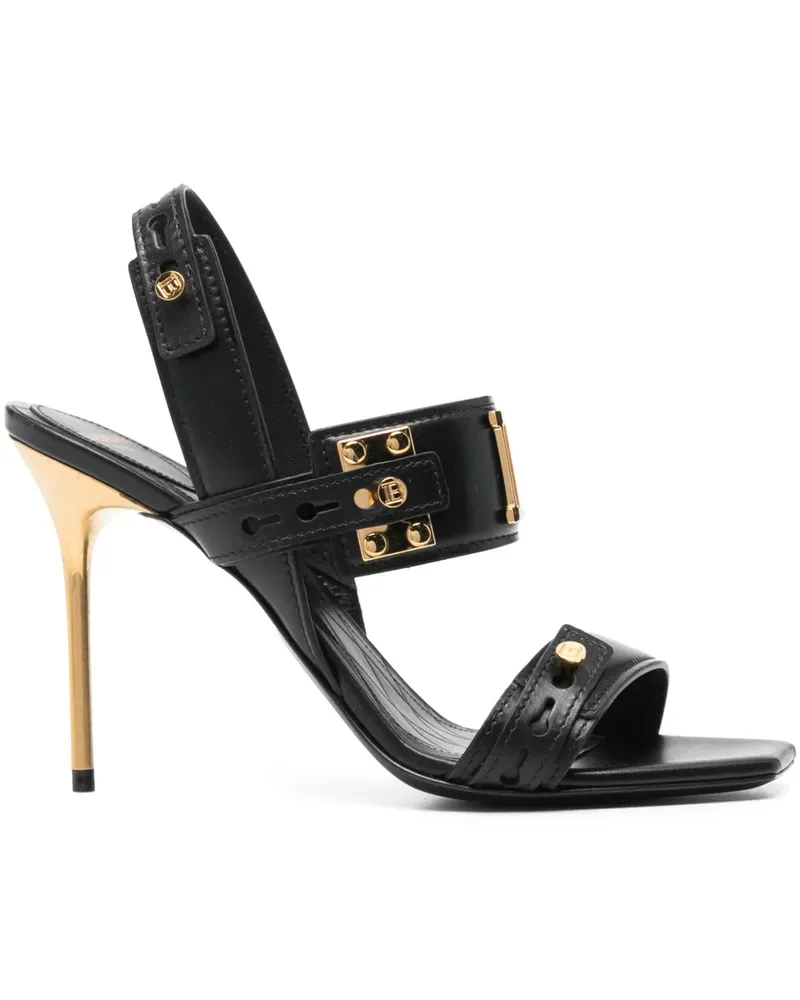 Balmain Sandalen mit B-Logo 100mm - Schwarz Schwarz
