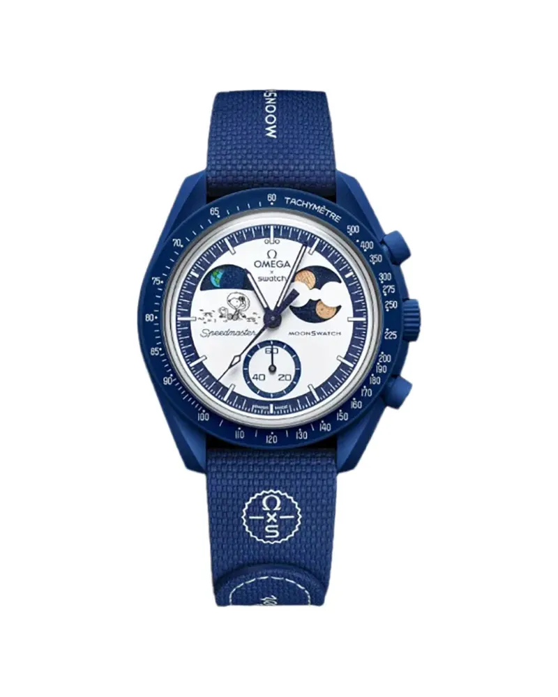 Omega x Swatch Bioceramic Moonphase 42mm watch - Weiß Weiß