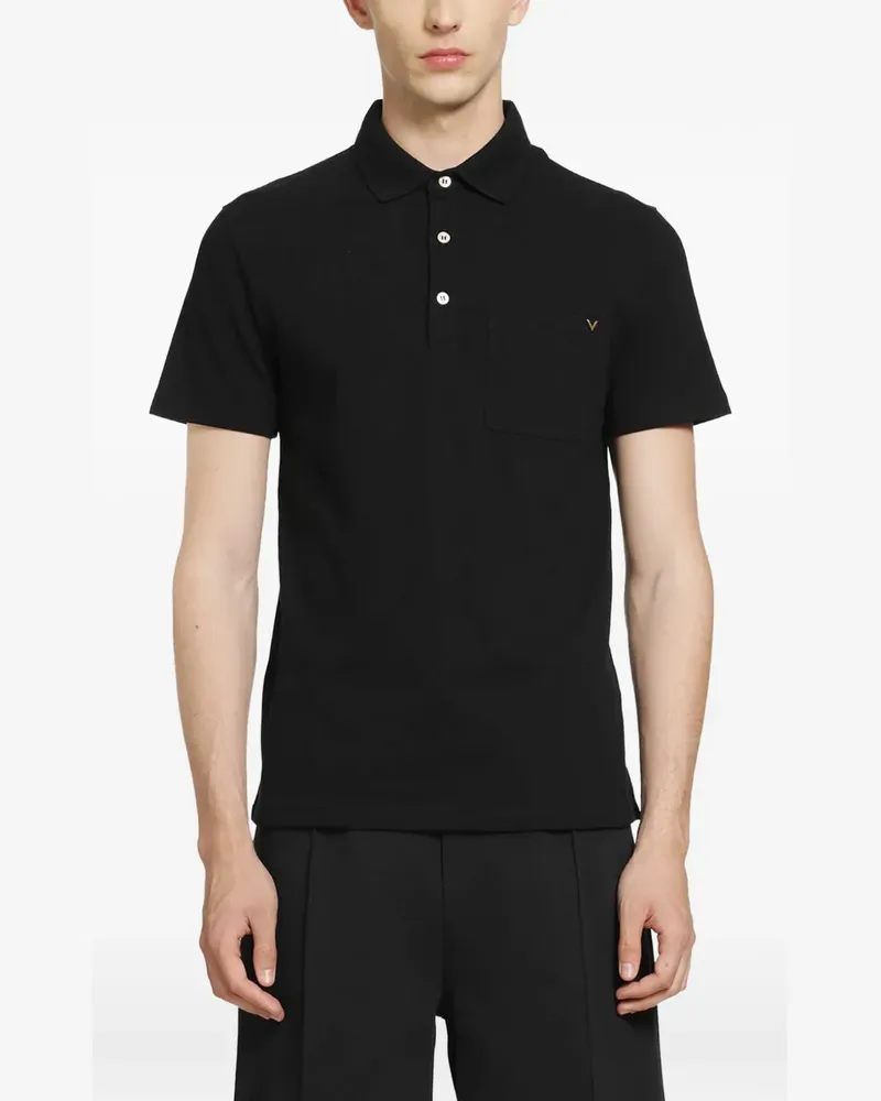 Valentino Garavani VLogo pocket COTTON polo shirt - Schwarz Schwarz