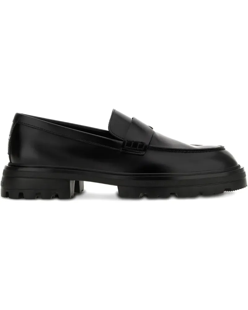 Hogan Loafer mit runder Kappe - Schwarz Schwarz
