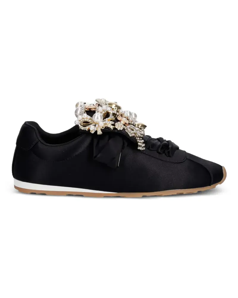 Jeffrey Campbell Shelter Sneakers mit Kristallen - Schwarz Schwarz