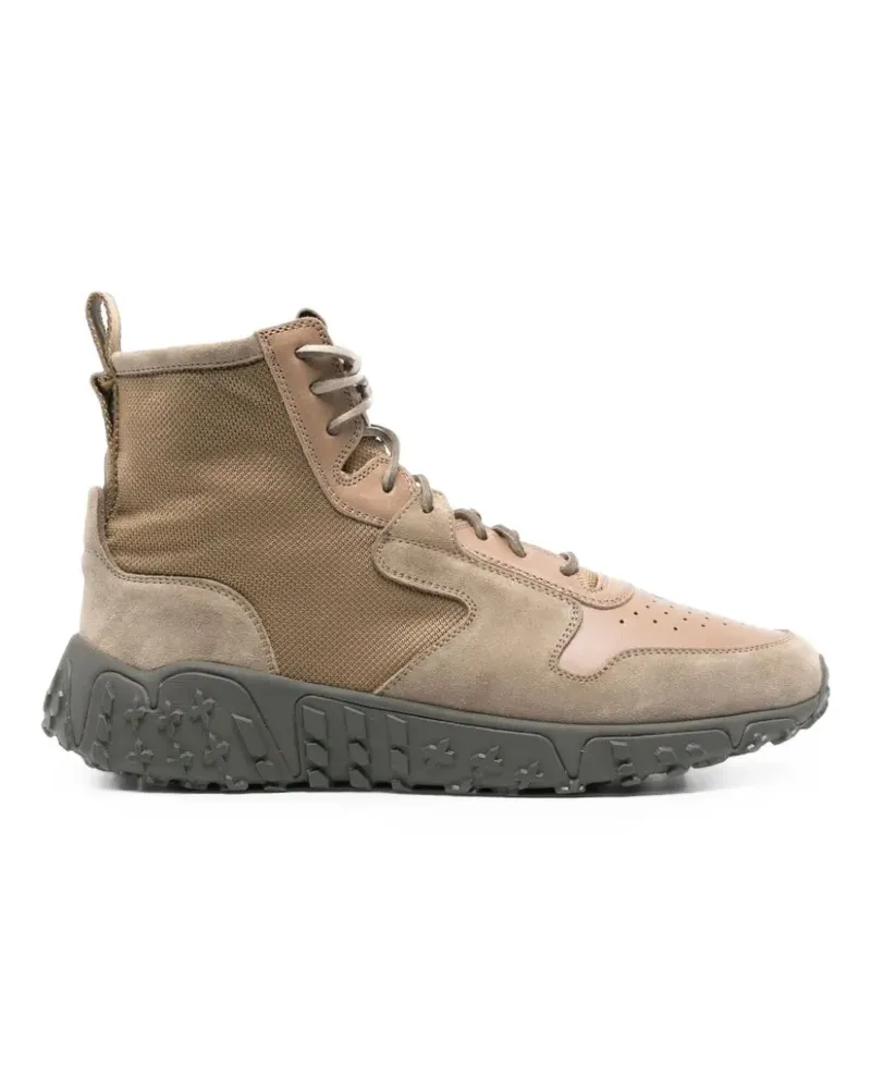 Buttero Schnürstiefel mit Kontrasteinsatz - Braun Braun