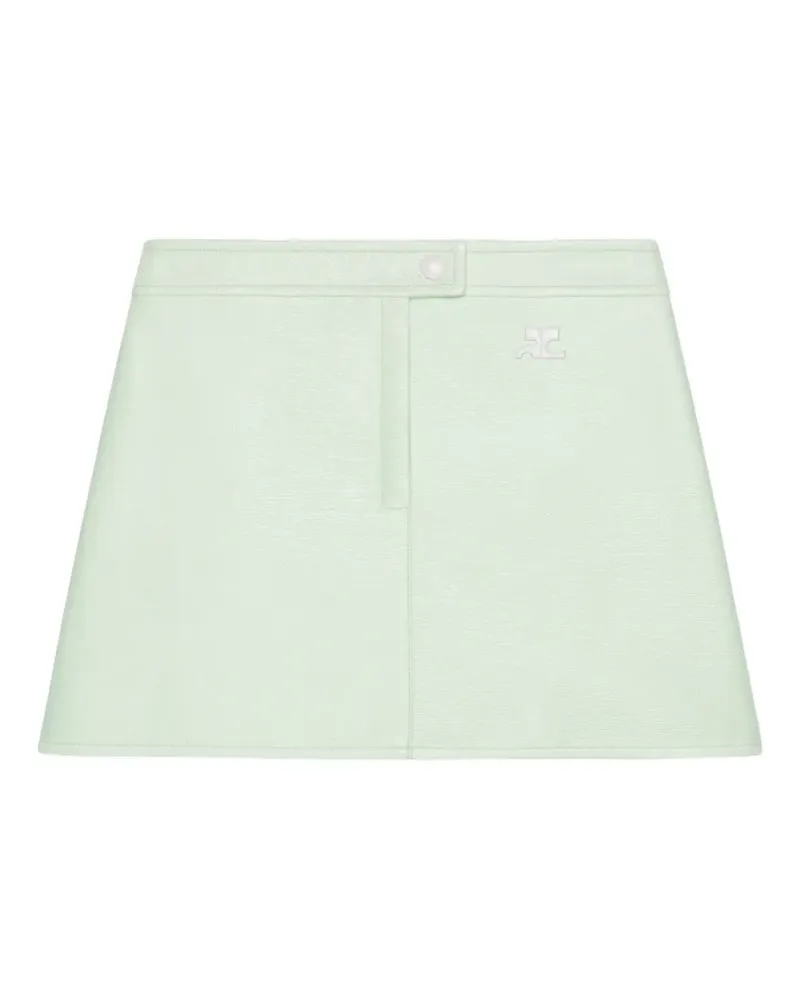 Courrèges Reedition Minirock mit Logo - Grün Grün