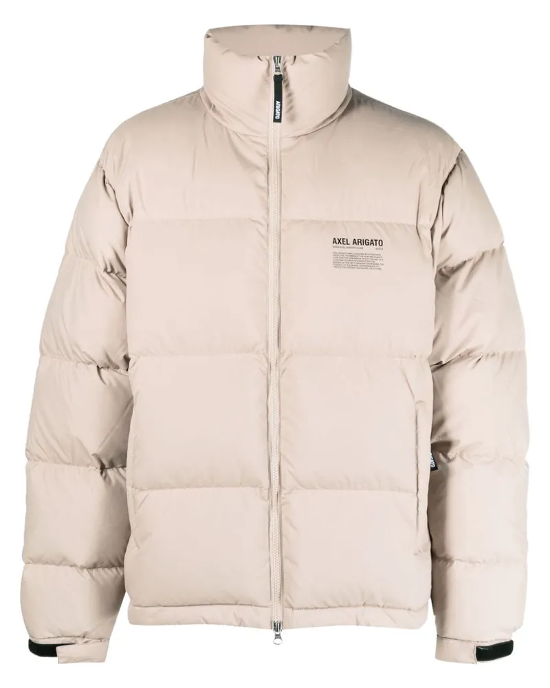 Axel Arigato Gefütterte Jacke mit Logo-Print - Braun Braun