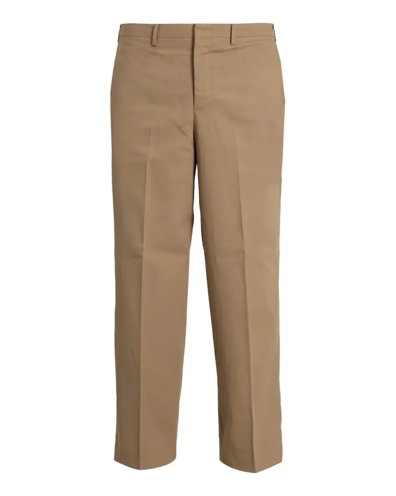 PT TORINO pressed-crease straight-leg trousers - Nude Nude
