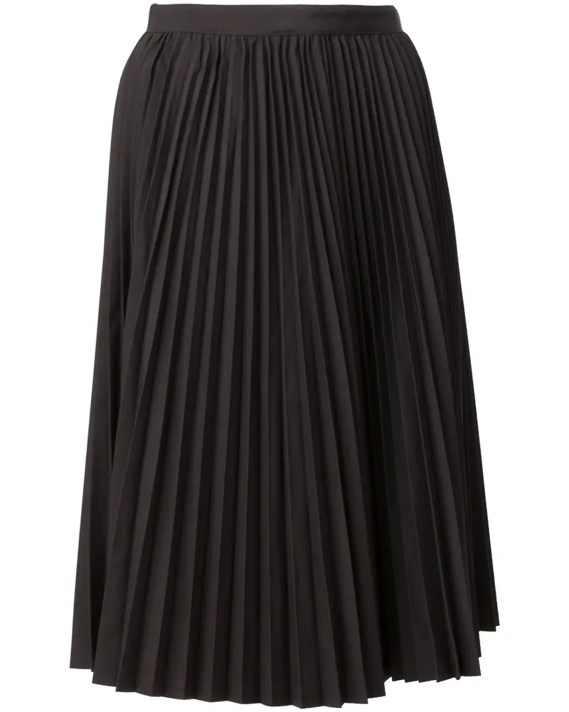 Junya Watanabe Plissierter und mittellanger Rock - Schwarz Schwarz