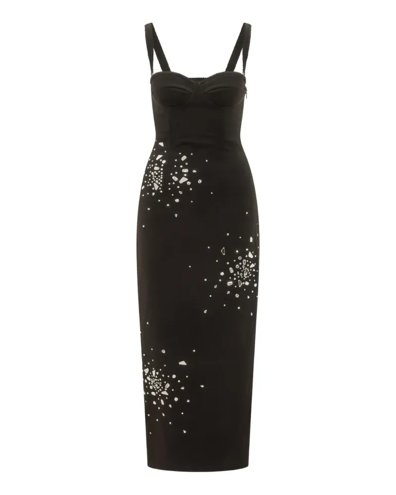 Des Phemmes embellished bustier midi dress - Schwarz Schwarz