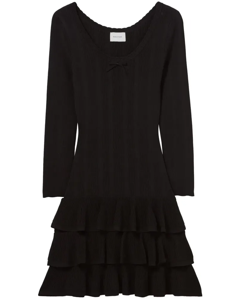 Claudie Pierlot Gestricktes Minikleid - Schwarz Schwarz