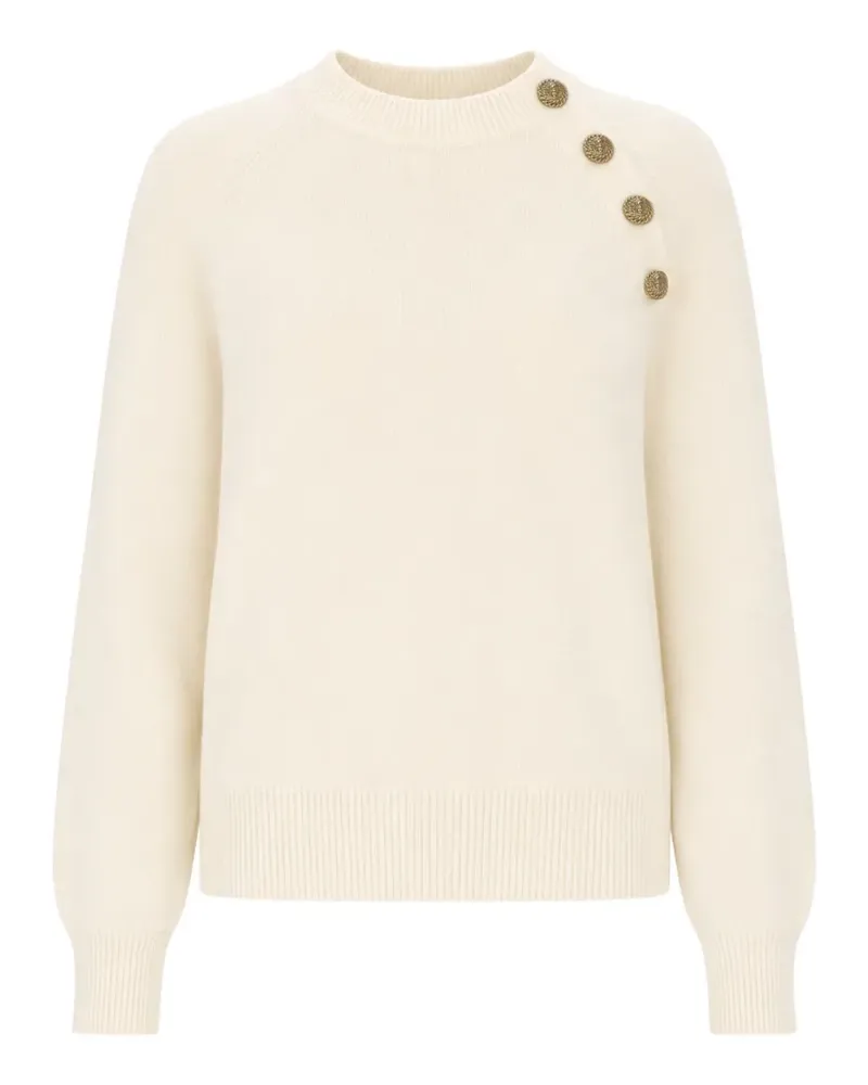 Balmain Geknöpfter Pullover mit Raglanärmeln - Nude Nude