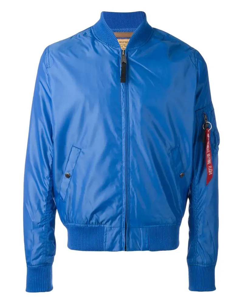 Alpha Industries Bomberjacke mit Reißverschluss - Blau Blau