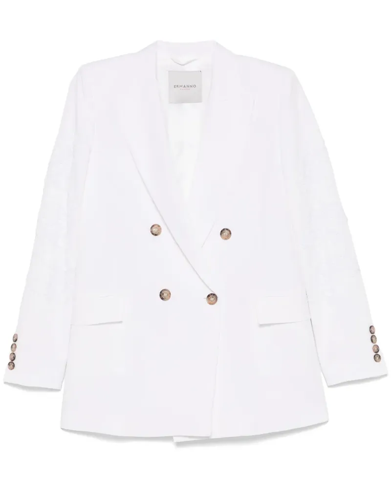 Ermanno Scervino Blazer mit Blumenspitze - Weiß Weiß