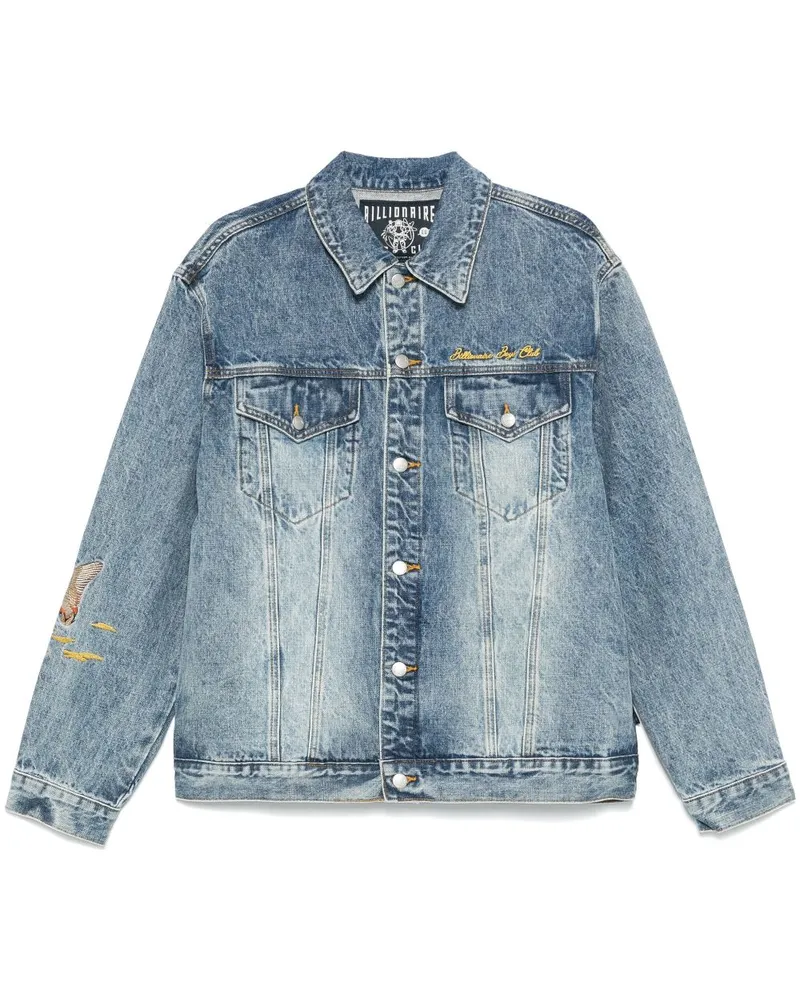 Billionaire Boys Club Jeansjacke mit Enten-Stickerei - Blau Blau