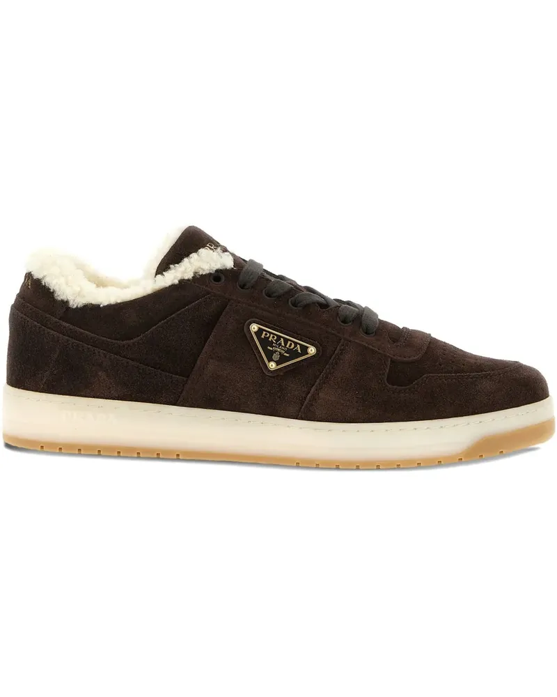 Prada Sneakers mit Shearling - Braun Braun