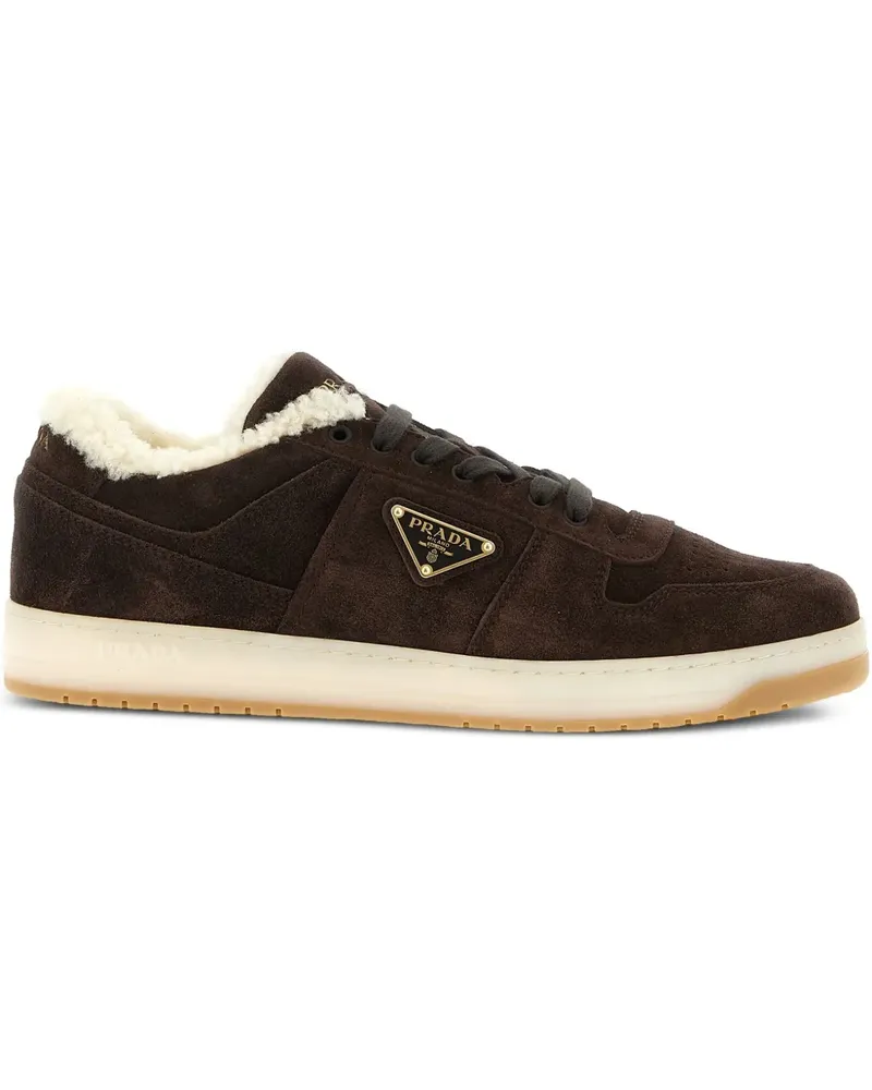 Prada Sneakers mit Shearling - Braun Braun