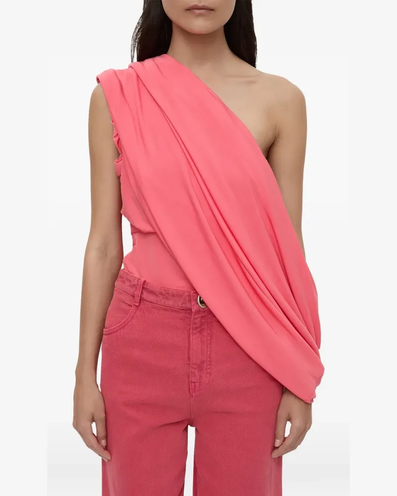 Christopher Esber T-Shirt mit Drapierung - Rosa Rosa