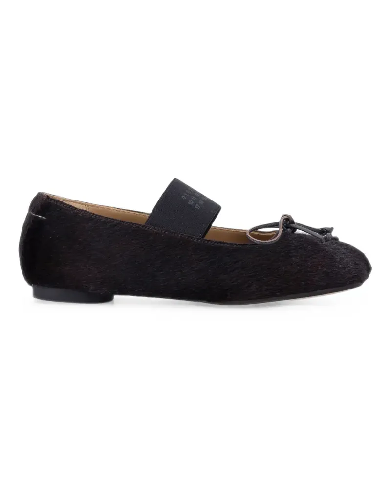 Maison Margiela Anatomic Numeric Ballerinas mit elastischen Riemen - Braun Braun