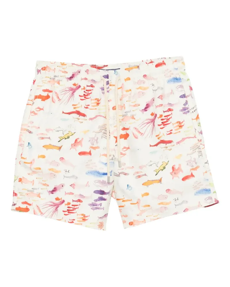 Vilebrequin x Fabrice Hyber Moorea Badeshorts - Nude Nude