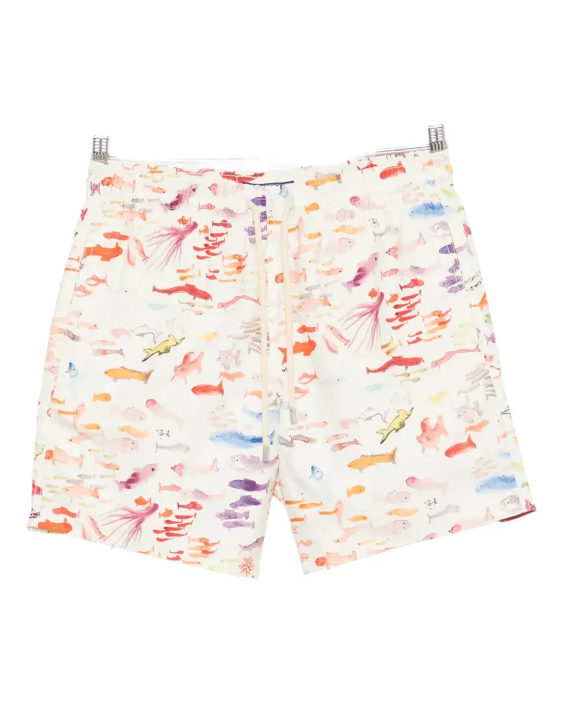 Vilebrequin x Fabrice Hyber Moorea swim shorts - Nude Nude