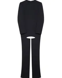 Courrèges Twill-Jumpsuit aus Baumwolle Schwarz