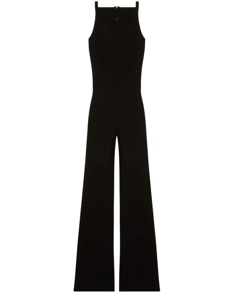 Courrèges Ärmelloser Jumpsuit Schwarz