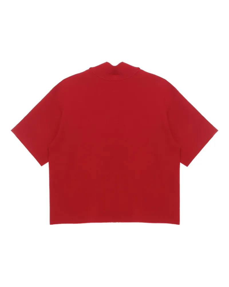 Carven Oberteil mit Stehkragen - Rot Rot