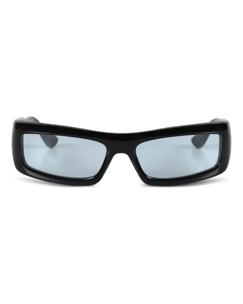 Port Tanger Daryan Sonnenbrille mit eckigem Gestell - Schwarz Schwarz