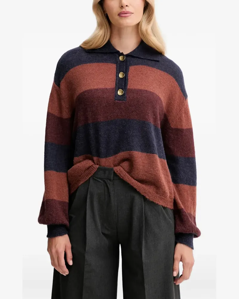 Sessùn striped knitted top - Braun Braun