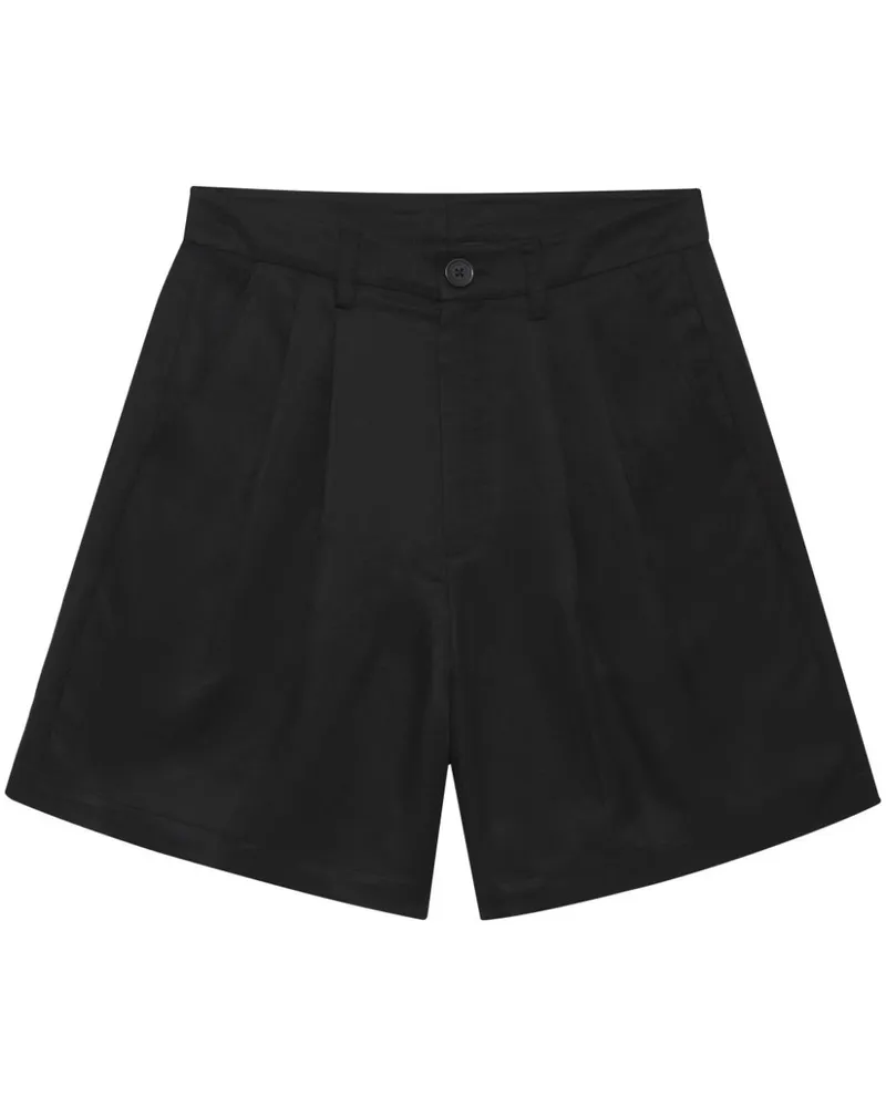 Anine Bing Carrie Shorts mit Faltendetail - Schwarz Schwarz