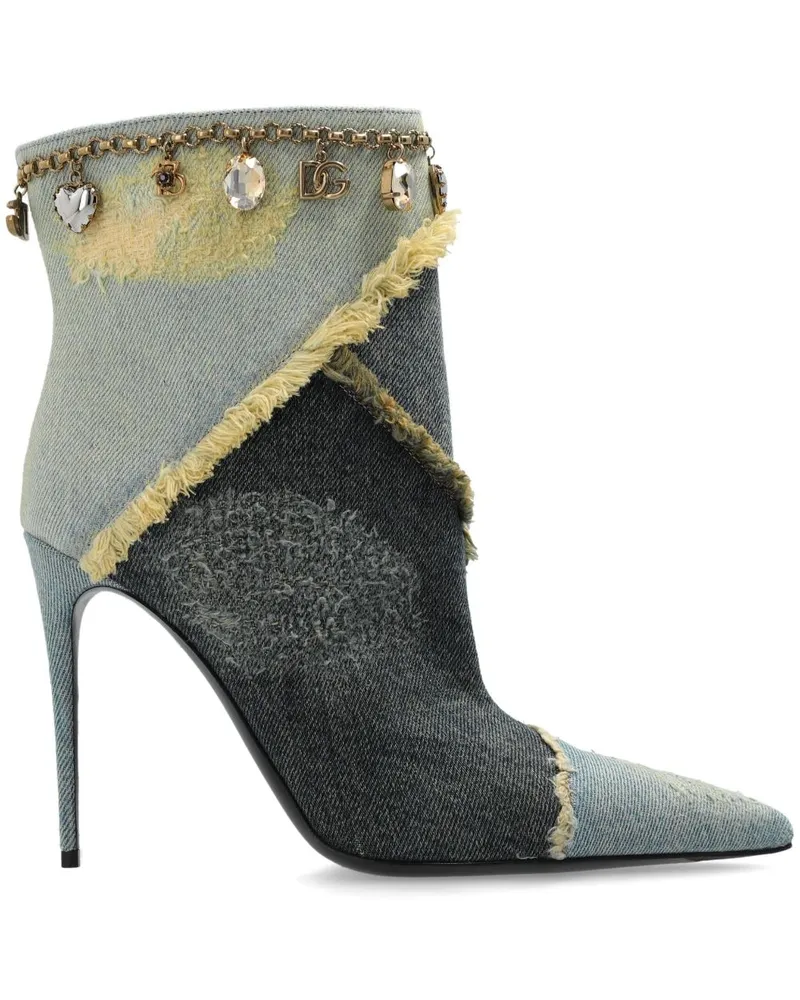 Dolce & Gabbana Jeansstiefel im Distressed-Look - Blau Blau