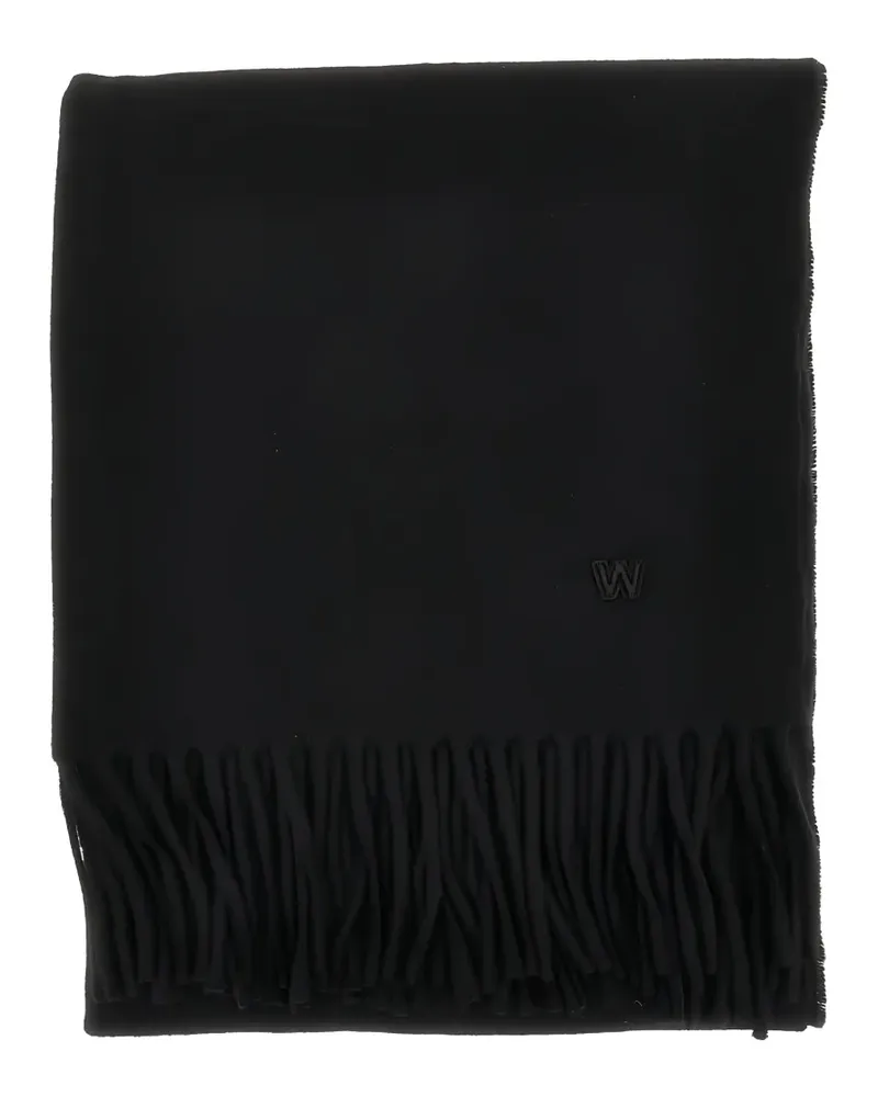 Max Mara fringed wool scarf - Schwarz Schwarz