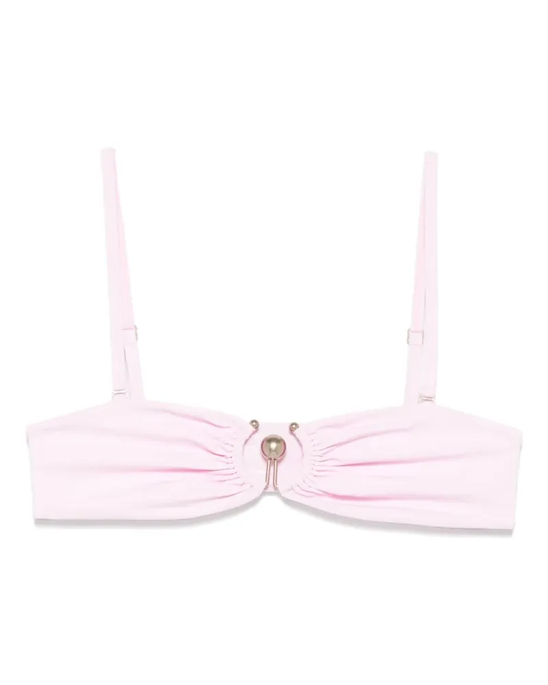 Christopher Esber Gerafftes Prong Bikinioberteil - Rosa Rosa