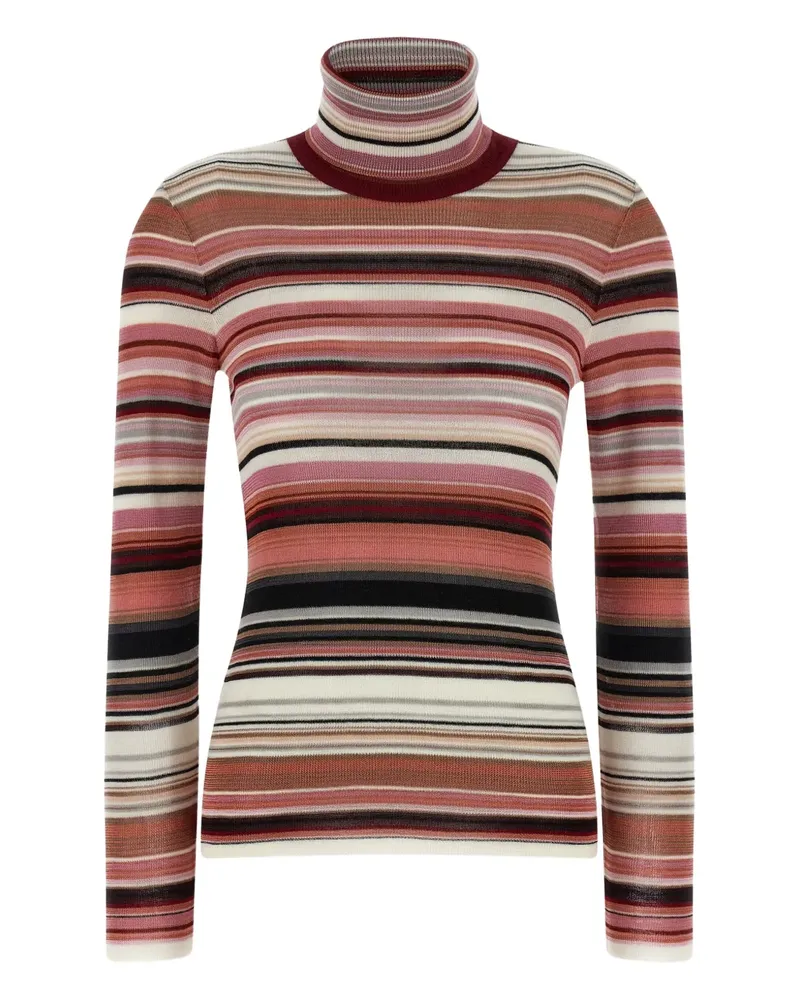Missoni Gestreifter Rollkragenpullover - Rosa Rosa