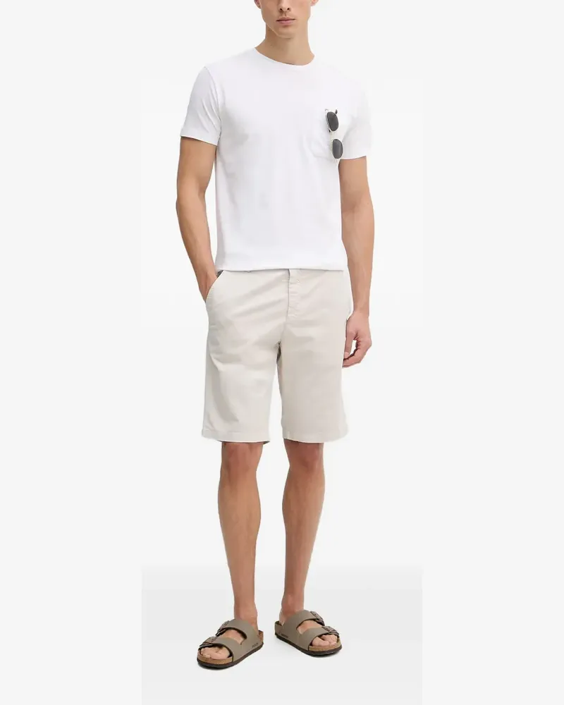 Trussardi logo-embroidered pocket T-shirt - Weiß Weiß