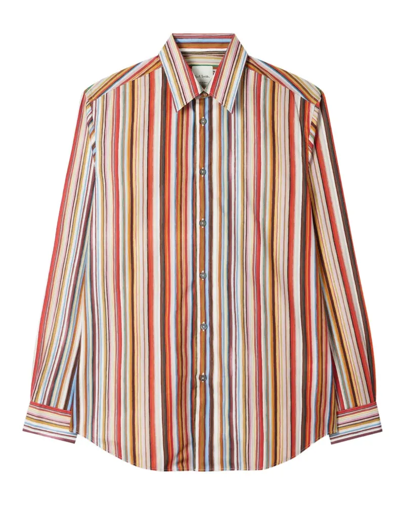 Paul Smith Hemd mit Painted Signature Stripe-Print - Nude Nude