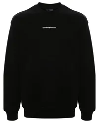 Emporio Armani Sweatshirt mit Logo-Stickerei Schwarz