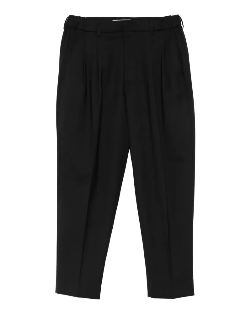 Be Able Plissierte Hose mit Stretchbund - Schwarz Schwarz