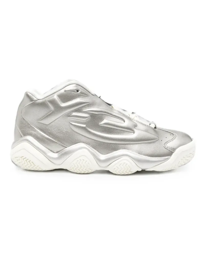 Y-3 x adidas Megaball Sneakers im Metallic-Look - Silber Silber