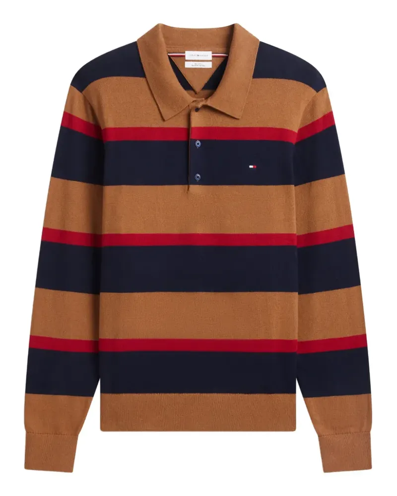 Tommy Hilfiger striped polo-collar sweater - Blau Blau
