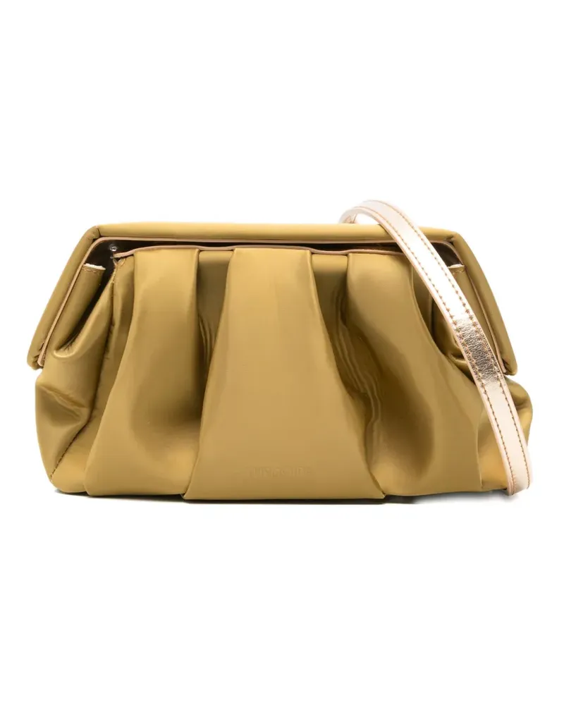 THEMOIRÈ gathered detachable-strap clutch bag - Braun Braun
