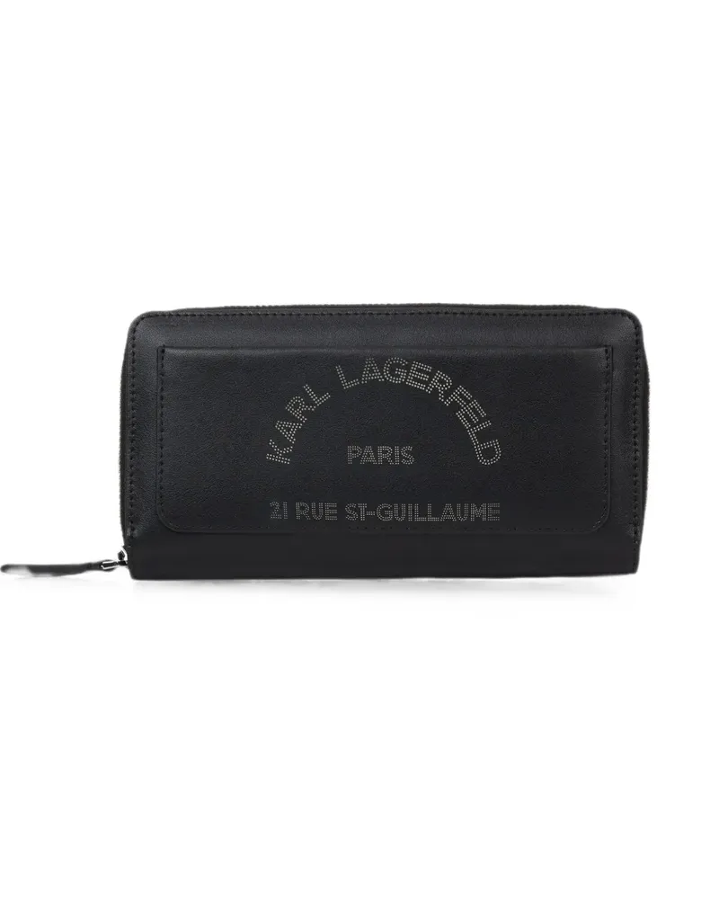 Karl Lagerfeld K/Daily Portemonnaie mit perforiertem Logo - Schwarz Schwarz