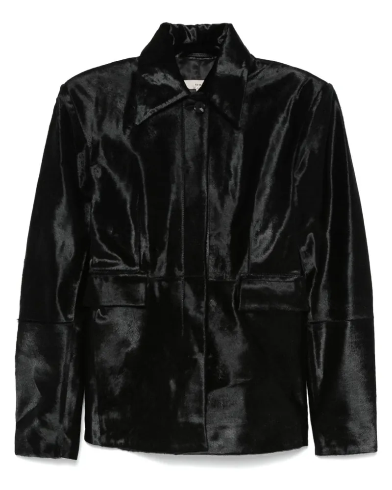 REMAIN Jacke aus Pelz - Schwarz Schwarz