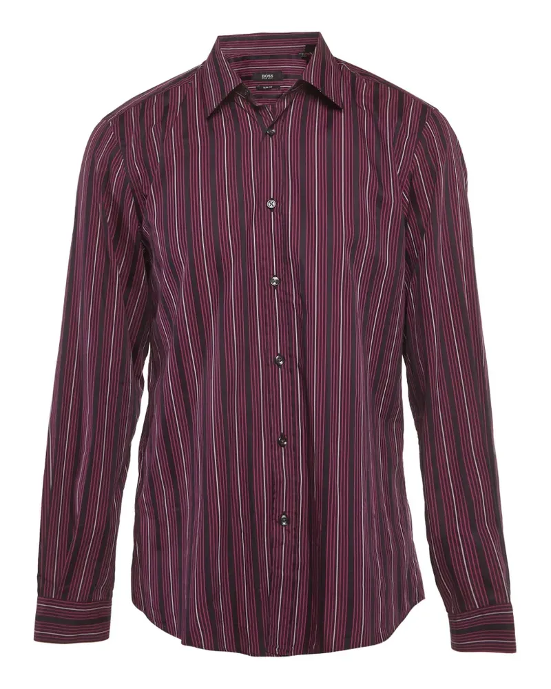 HUGO BOSS Gestreiftes Slim-Fit-Hemd - Violett Violett