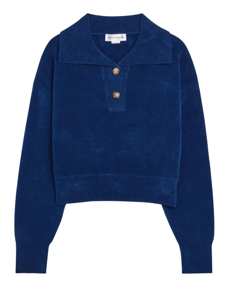 Victoria Beckham long-sleeves polo shirt - Blau Blau